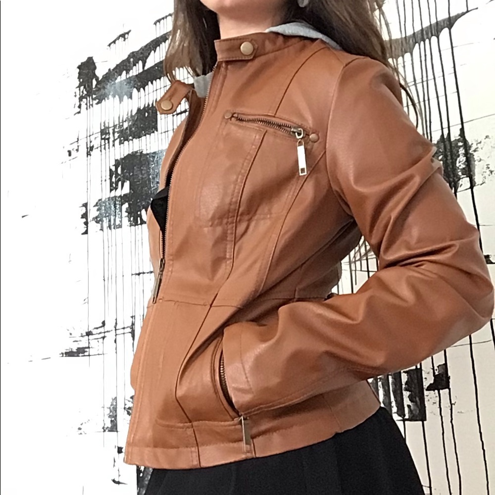 Caramel Leather Jacket🤩